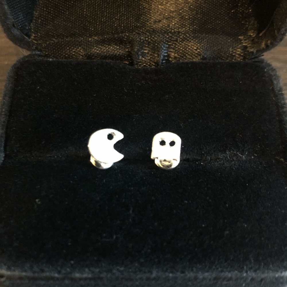 Classic video game Sterling silver stud earrings